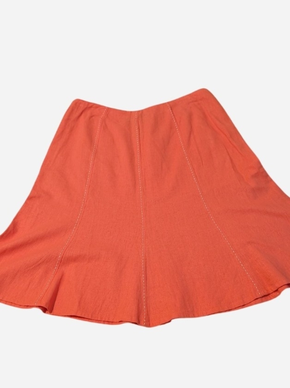 Pre-owned Sag Harbor Coral Embroidered A-Line Skirt - Picture 2 of 7